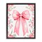 Stupell Industries Floral Bouquet Pink Bow Black Framed Floater Canvas Wall Art, design by Creative Studio
